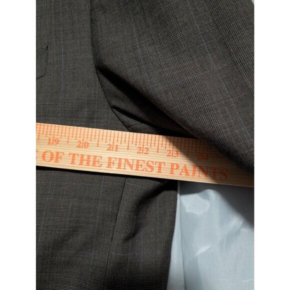 Lauren Ralph Lauren 100% Wool Blazer Men's Size 48L Slim Glen Check Plaid Brown - Picture 7 of 10